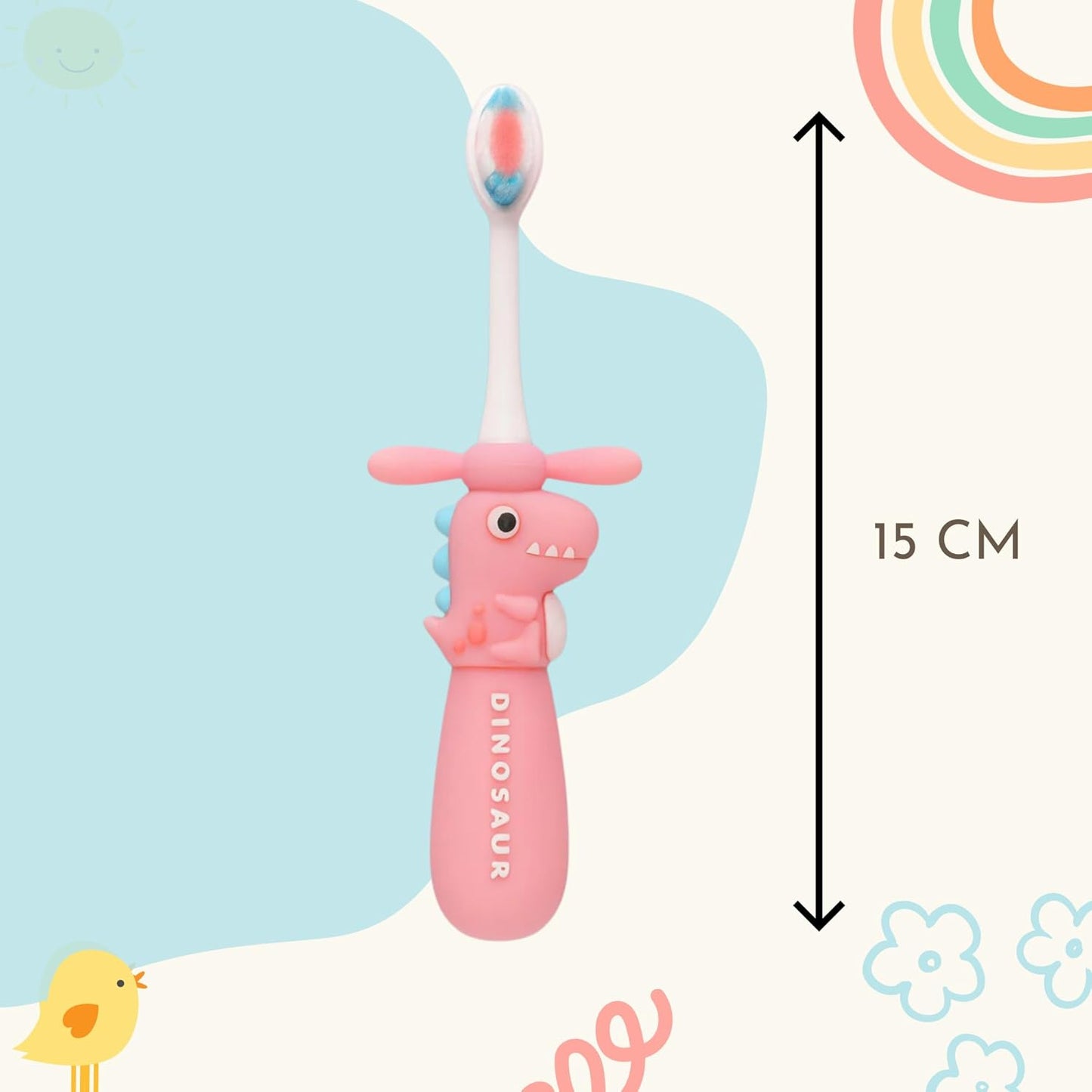 Kids Toothbrush - Pink Twisty Dino