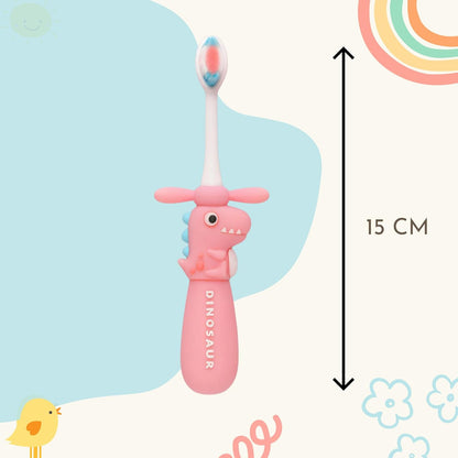 Kids Toothbrush - Pink Twisty Dino