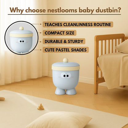 Dustbin - Blushy Buddy - Blue