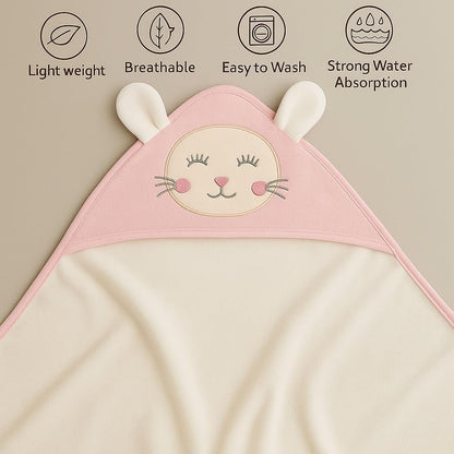 Baby Hooded Towel – Pink Bunny