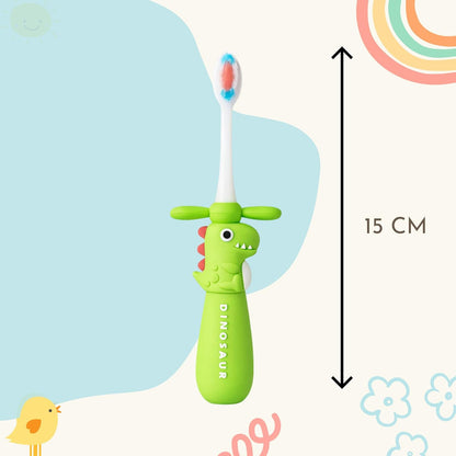 Kids Toothbrush - Green Twisty Dino