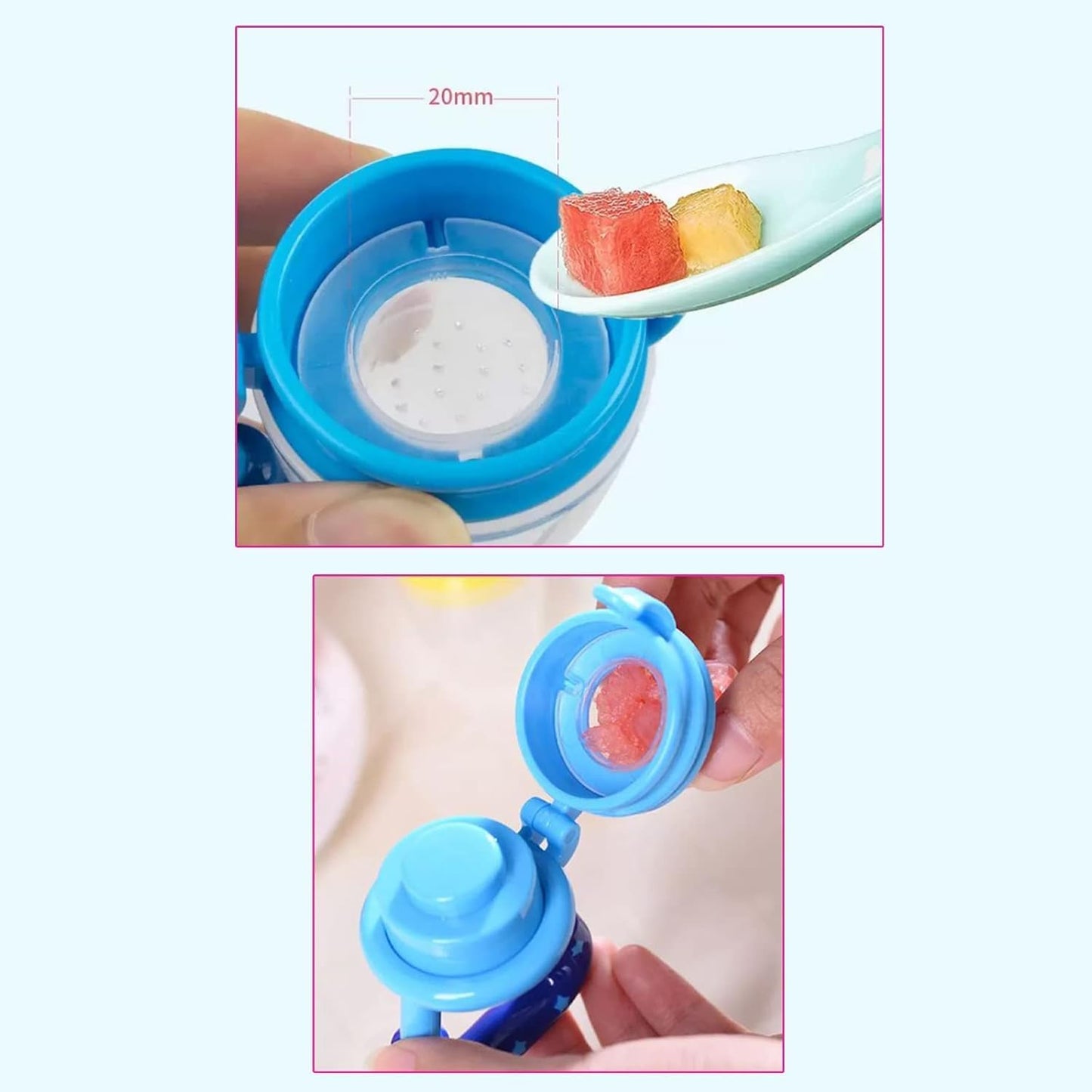 Silicone Fruit Nibbler - Blue Star Handle