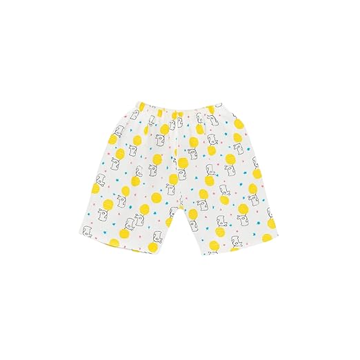 Half Sleeves Jhabla Set - Organic Cotton Muslin - Sunny Bunny