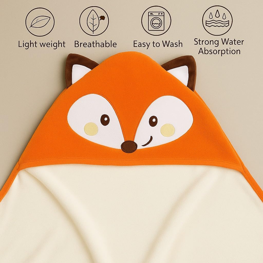 Baby Hooded Towel – Sunny Fox