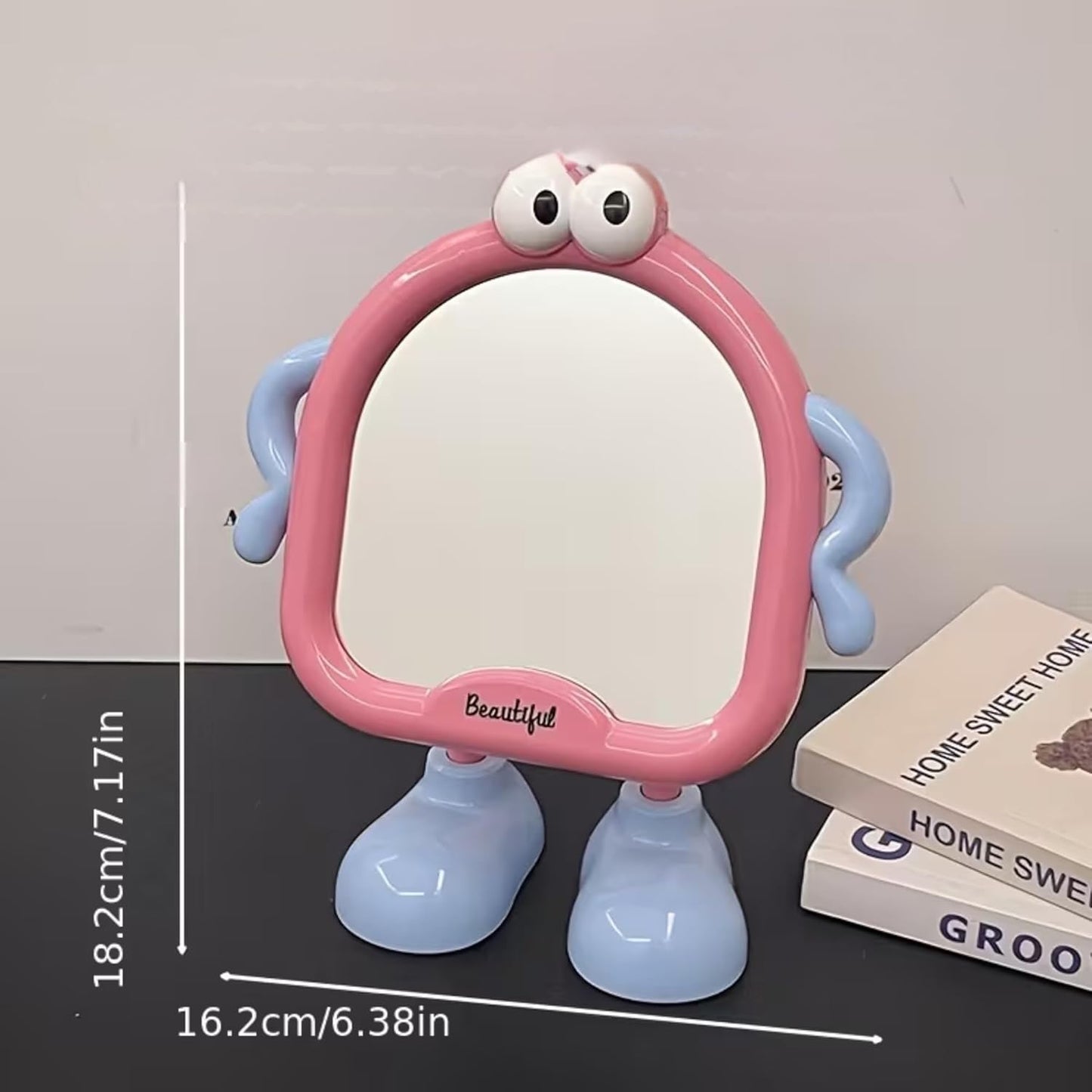 Kids Peekaboo Buddy Standing Mirror - Pink Giggly