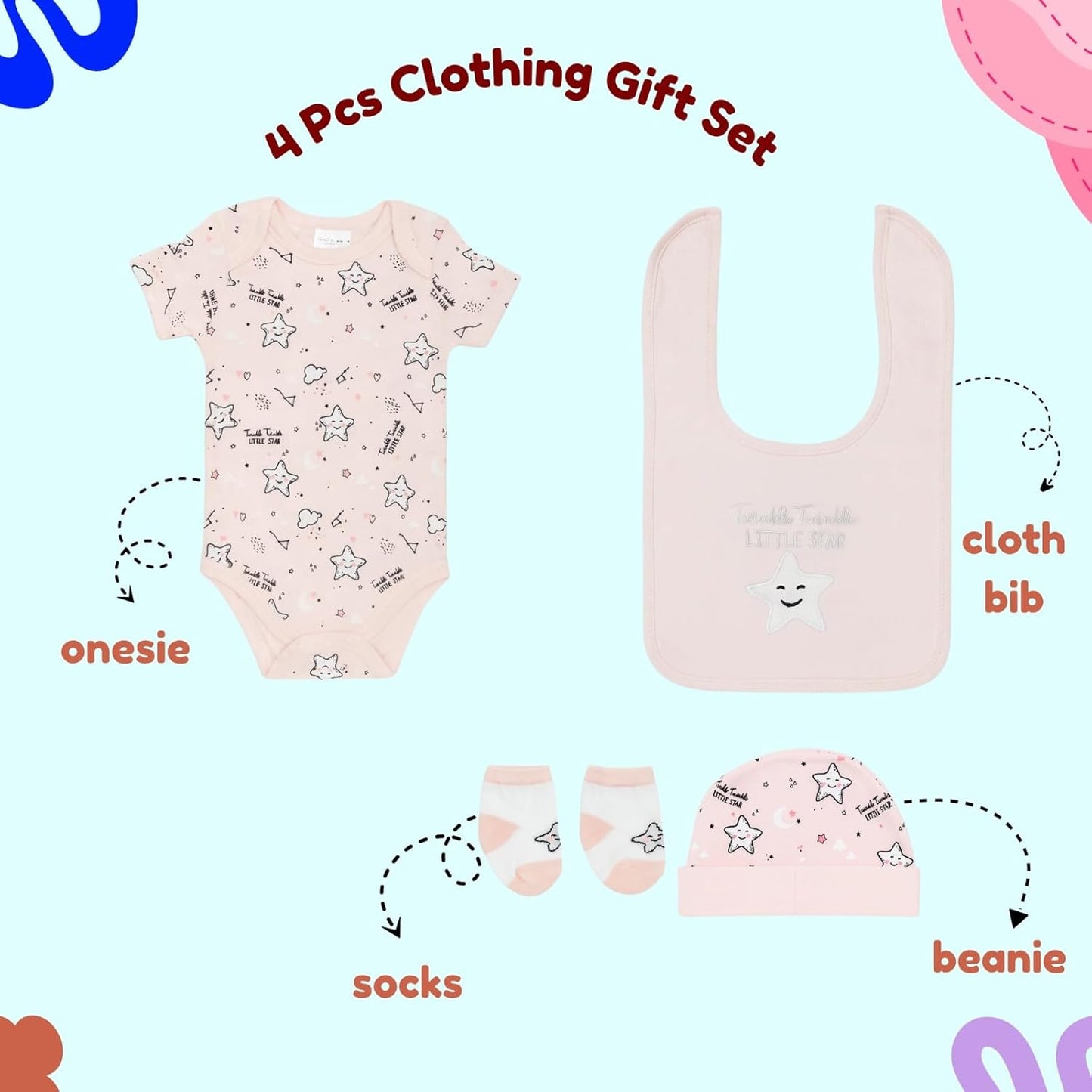 4 pcs Baby Clothing Gift Set - Twinkle Star