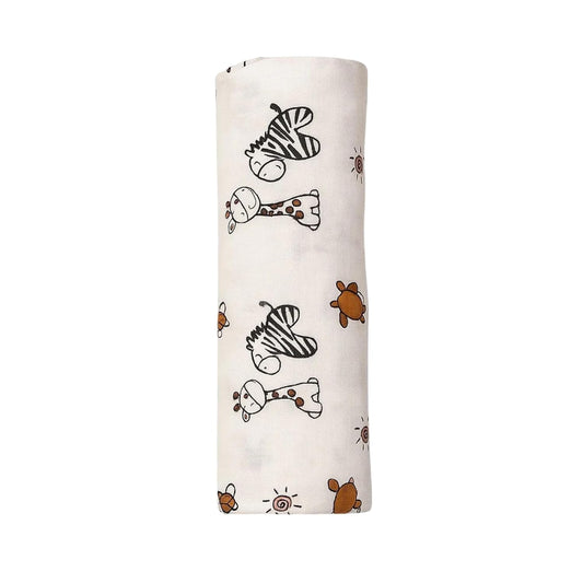 Baby Muslin Swaddle - Jungle Buddies
