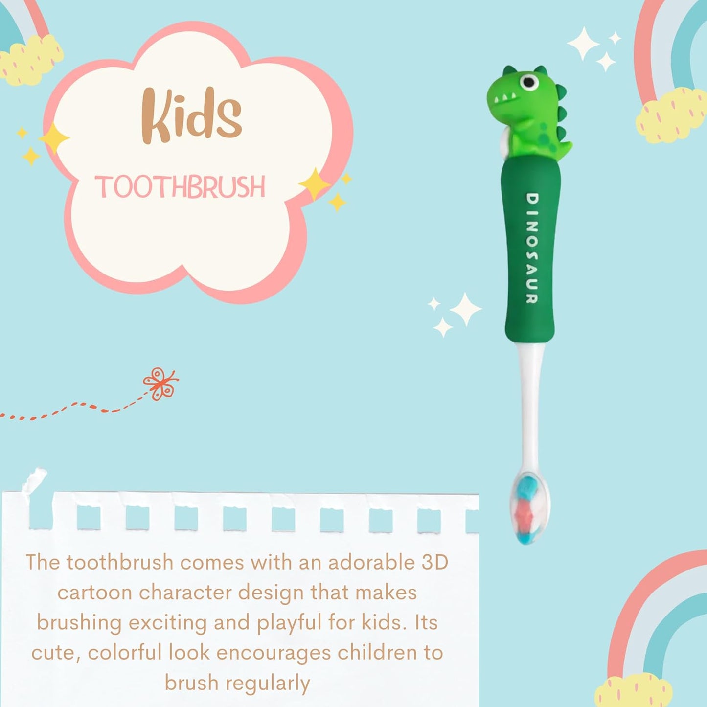 Kids Toothbrush - Forest Dino