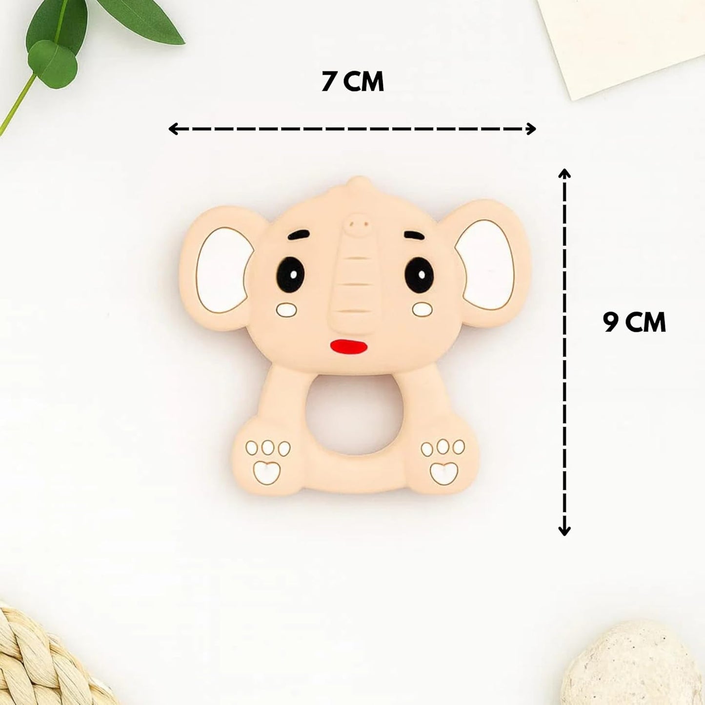 Silicone Cartoon Teether - Elephant  (Skin-Tone)