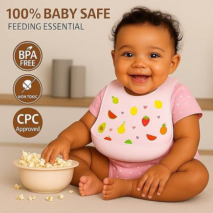 Silicone Feeding Bib - Fruity Fun