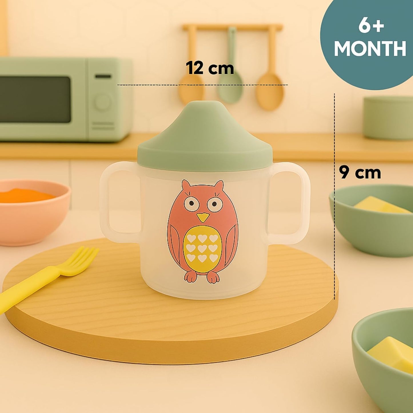 Baby Spout Sipper Cup - Transparent (Green)