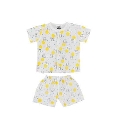 Half Sleeves Jhabla Set - Organic Cotton Muslin - Sunny Bunny