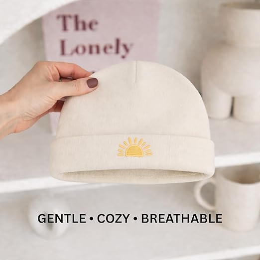 Unisex Baby Beanies Set of 5 - Grey Glow