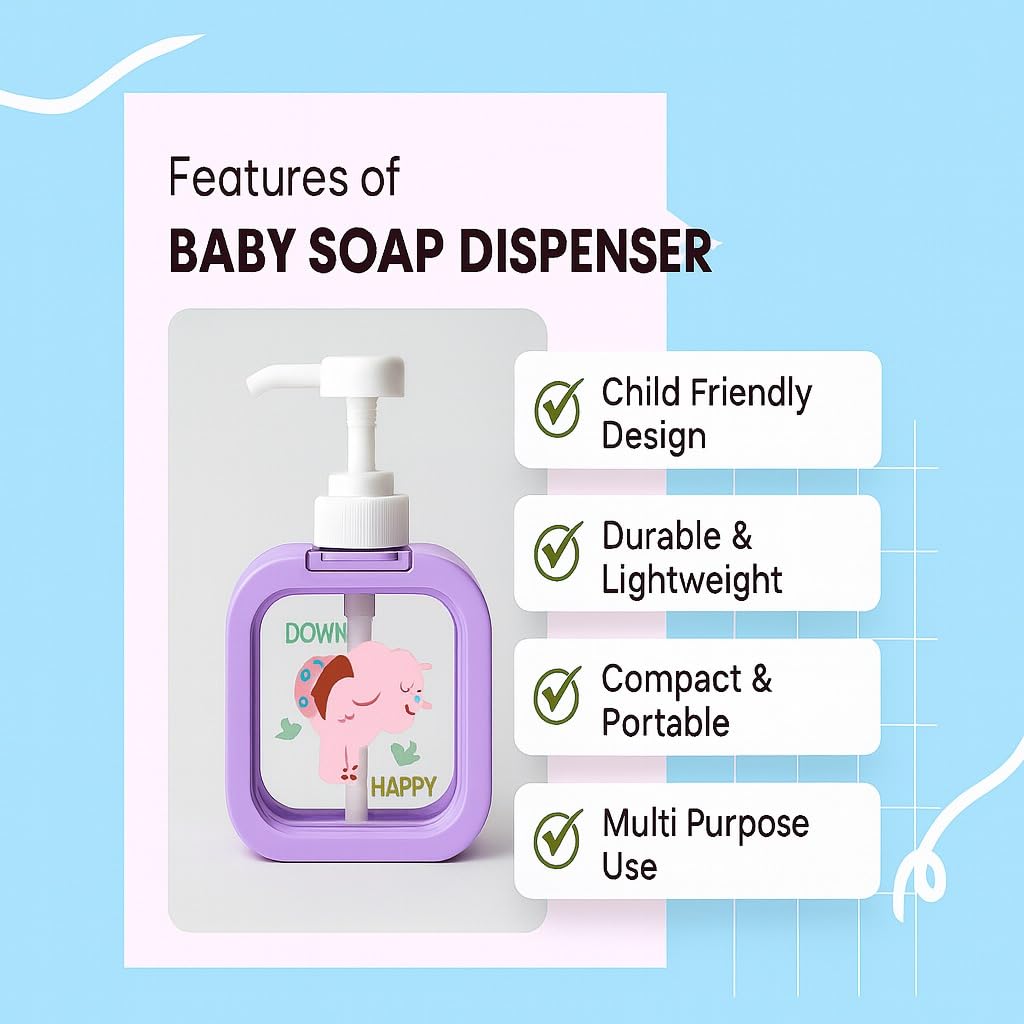 Soap Dispenser - Cartoon Design - Lavender