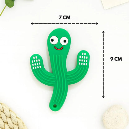 Silicone Cartoon Teether - Cactus (Green)