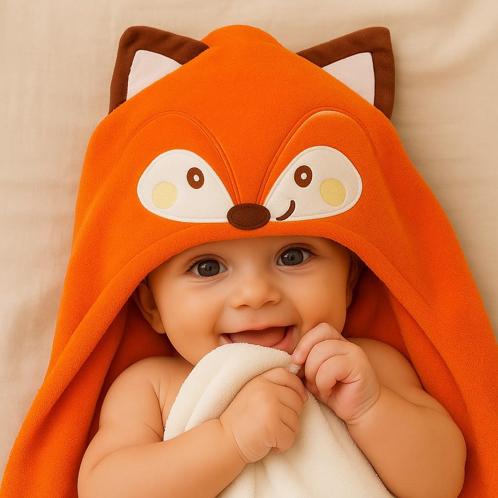 Baby Hooded Towel – Sunny Fox