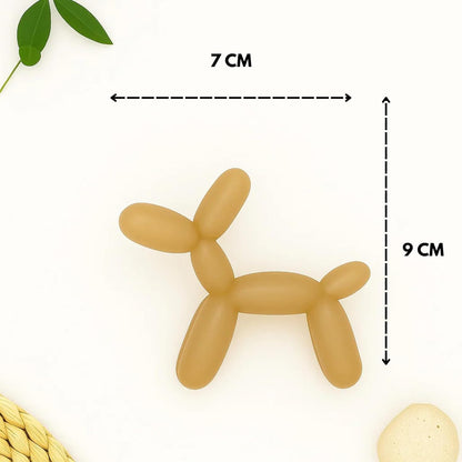 Premium Balloon Dog Shaped Silicone Teether (Brown)