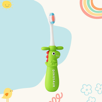Kids Toothbrush - Green Twisty Dino