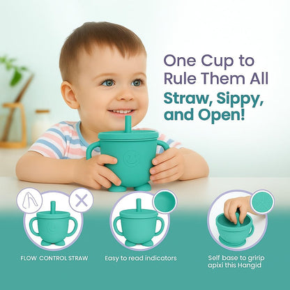 6 pcs Silicone Feeding Sets- Aqua Mist Round