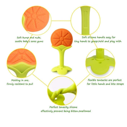Silicone Fruit Shape Teether - Combo Of 5
