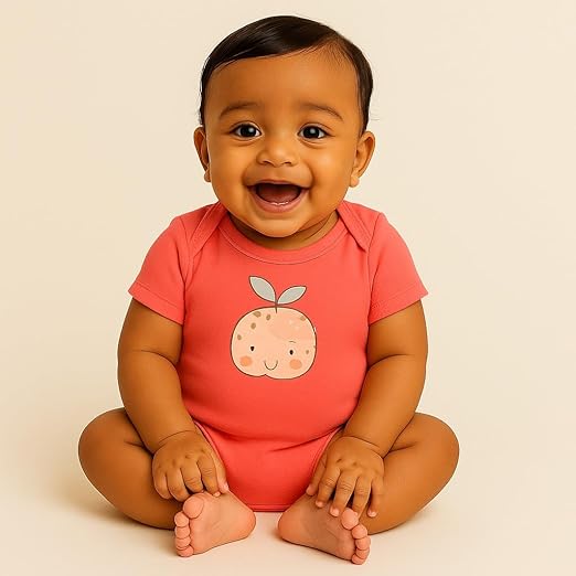 Cotton Baby Onesie - Sweet peach
