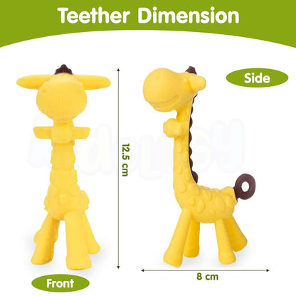 Silicone Giraffe Teether - (Yellow)