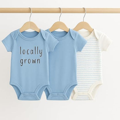 Cotton Baby Onesie - Baby blue