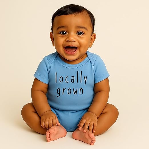 Cotton Baby Onesie - Baby blue