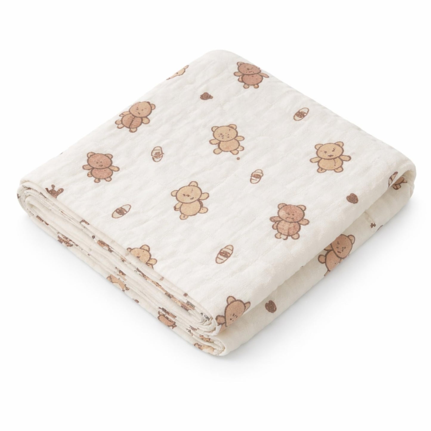 Organic Cotton Muslin Blanket - Bear Snuggle