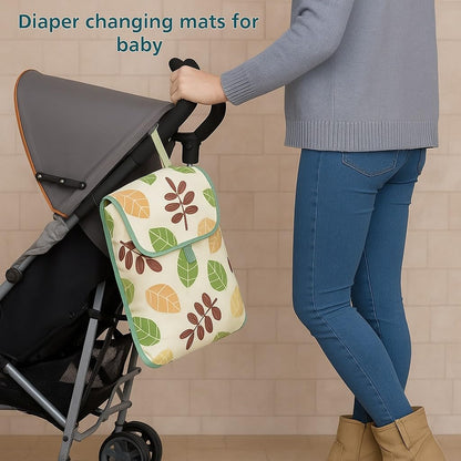 Portable Diaper Changing Mat - Tropical Leaves