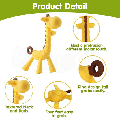 Silicone Giraffe Teether - (Yellow)