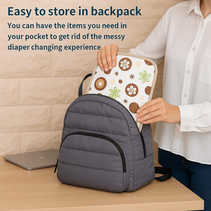 Portable Diaper Changing Mat - Cocoa Blossom