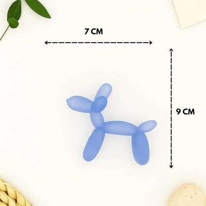 Premium Balloon Dog Shaped Silicone Teether (Blue)