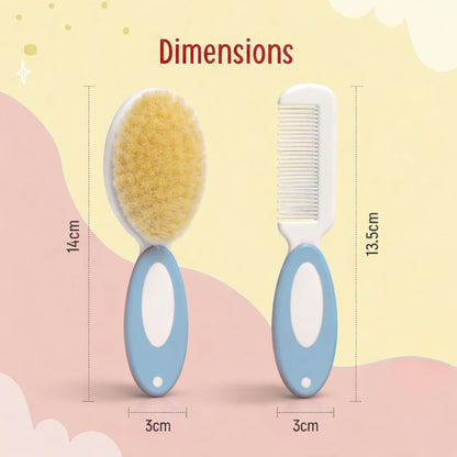 Baby Hair Brush & Comb Set - Blue