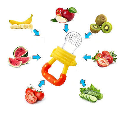 Silicone Fruit Nibbler - Yellow Star Handle