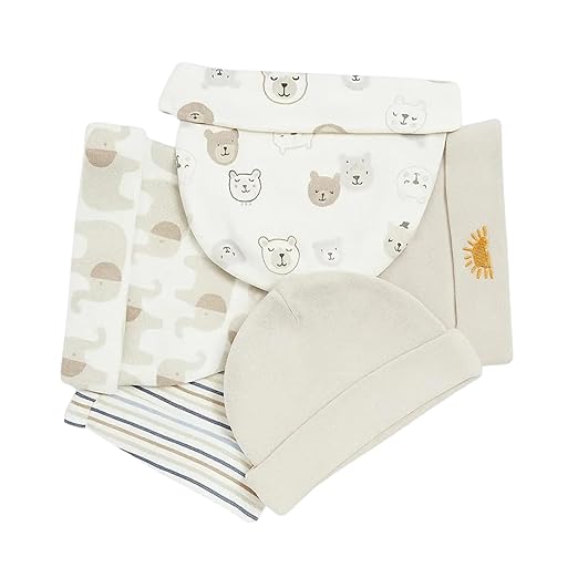 Unisex Baby Beanies Set of 5 - Grey Glow