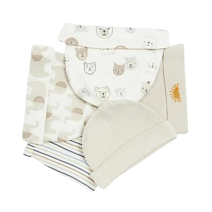Unisex Baby Beanies Set of 5 - Grey Glow