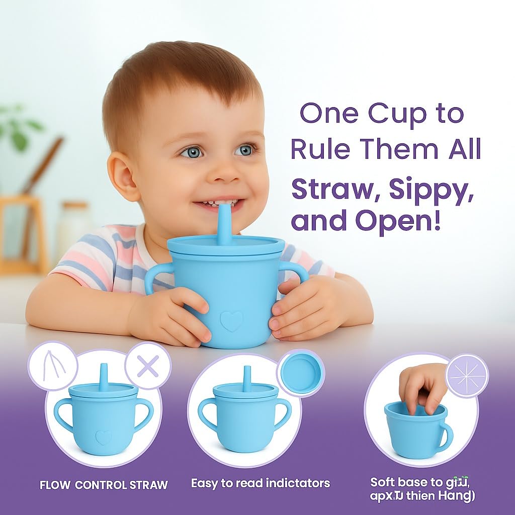 6 pcs Silicone Feeding Sets - Blue Duck