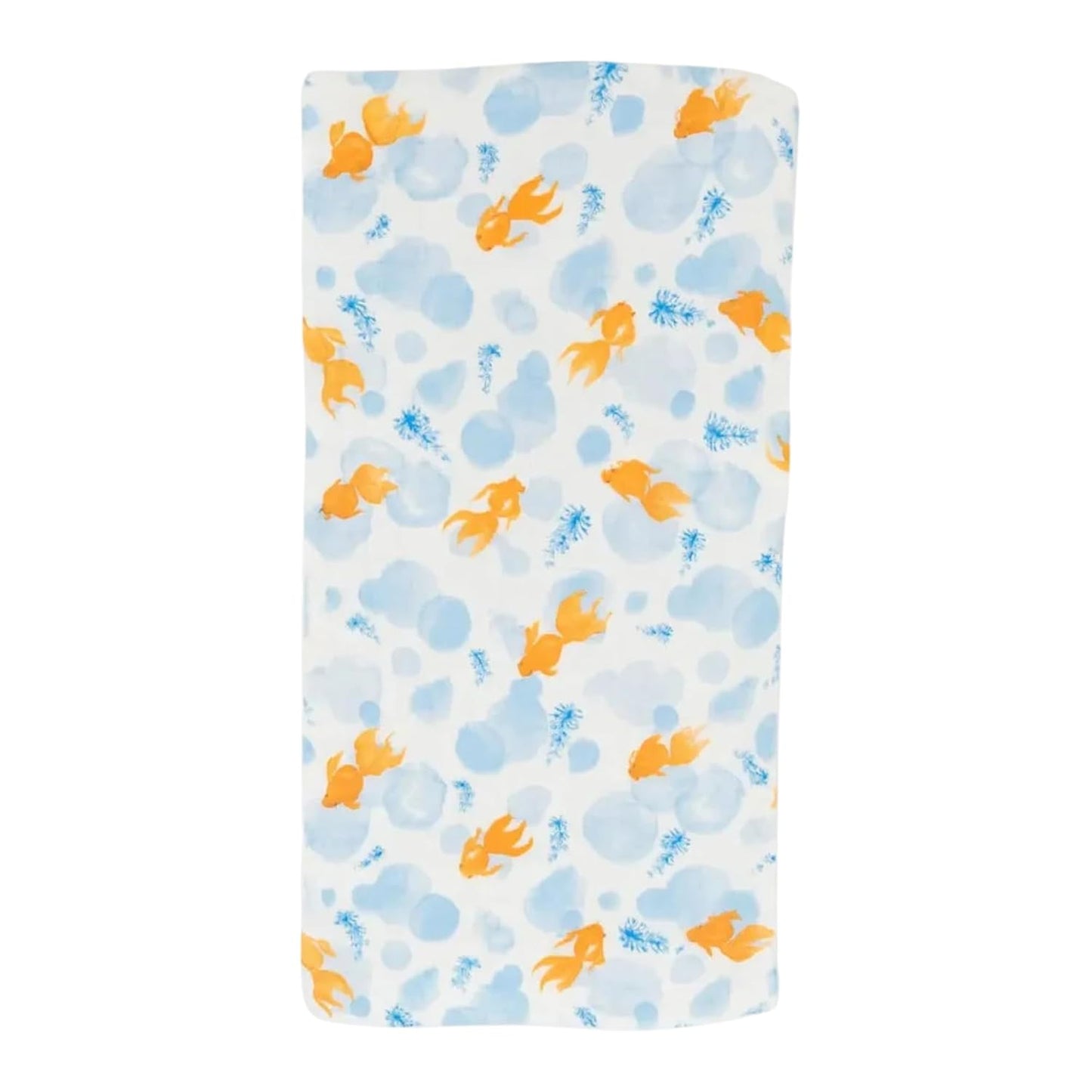Organic Cotton Burp Cloth - Goldfish Bubbles