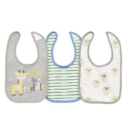 Cloth Feeding Bib Set of 3 - Here To Cuddle