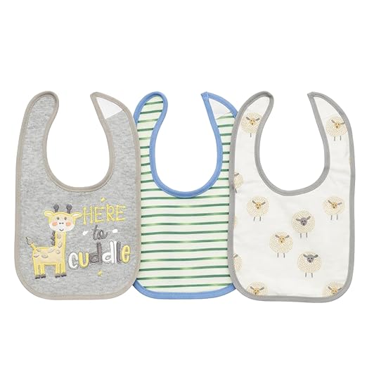 Cloth Feeding Bib Set of 3 - Here To Cuddle