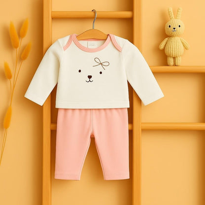 6 pcs Baby Clothing Gift Set - Pink Tiny Bear