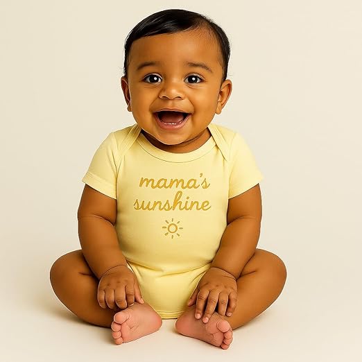 Cotton Baby Onesie - Mama's sunshine ( cream )