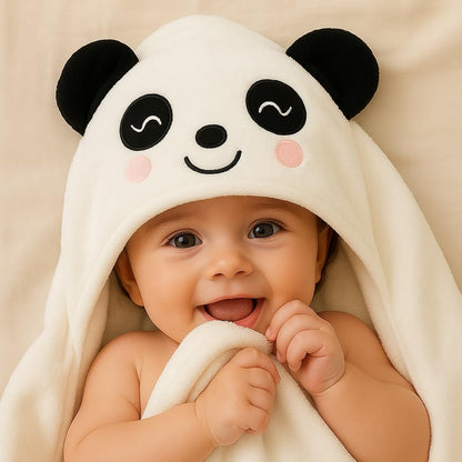Baby Hooded Towel – Smiley Panda