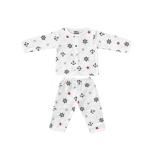 Muslin Full Sleeves Jhabla Set - Organic Cotton Muslin - Sailor Star