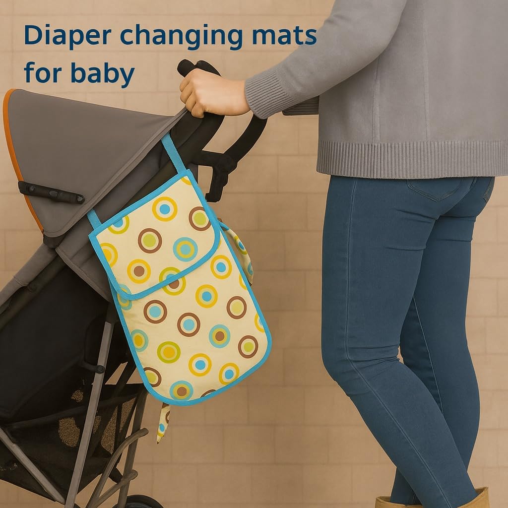 Portable Diaper Changing Mat - Candy Rings