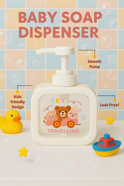 Soap Dispenser - Cartoon Design - White