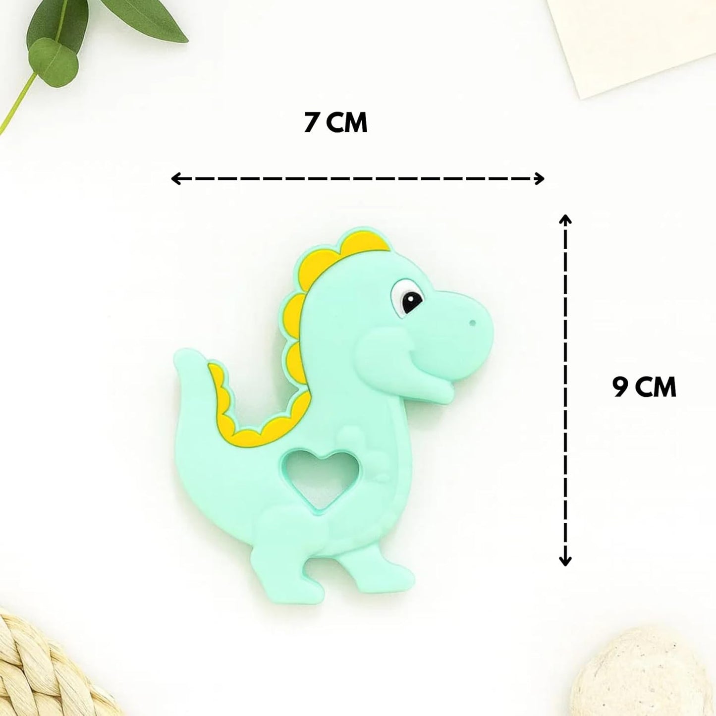 Silicone Cartoon Teether - Dinosaur (Pastel-Green)