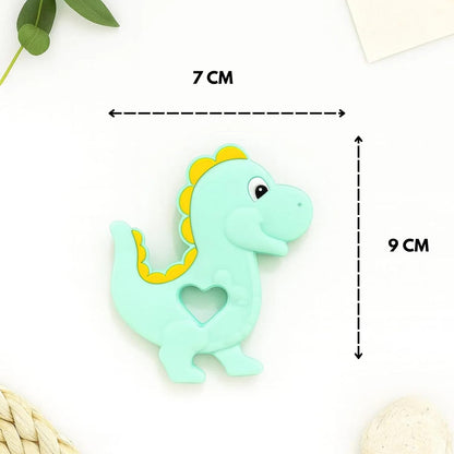 Silicone Cartoon Teether - Dinosaur (Pastel-Green)
