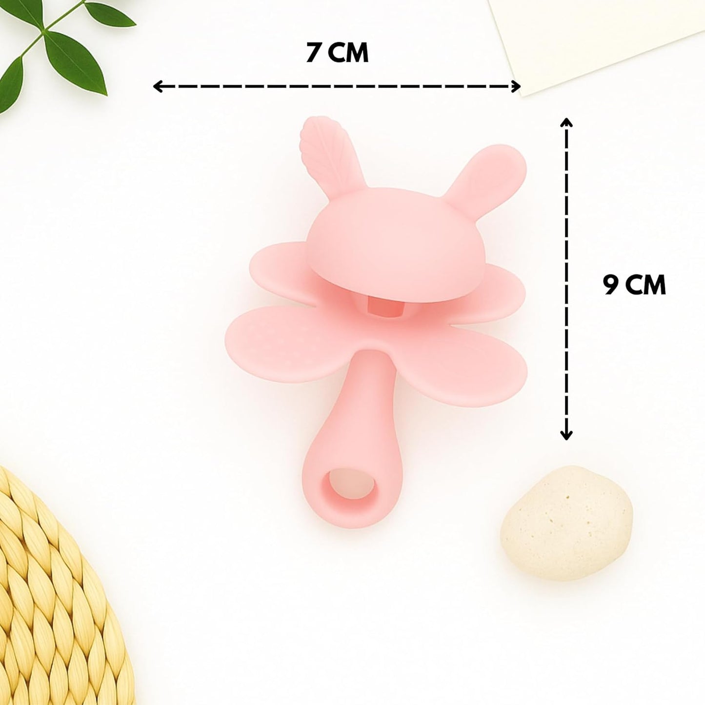 Premium Bunny Silicone Teether (Pink)